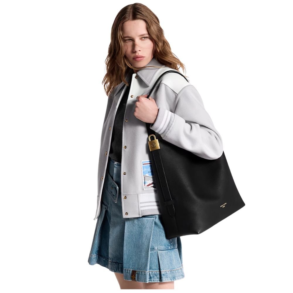 Louis Vuitton Low Key MM Hobo Bag Black 31Cm M24856