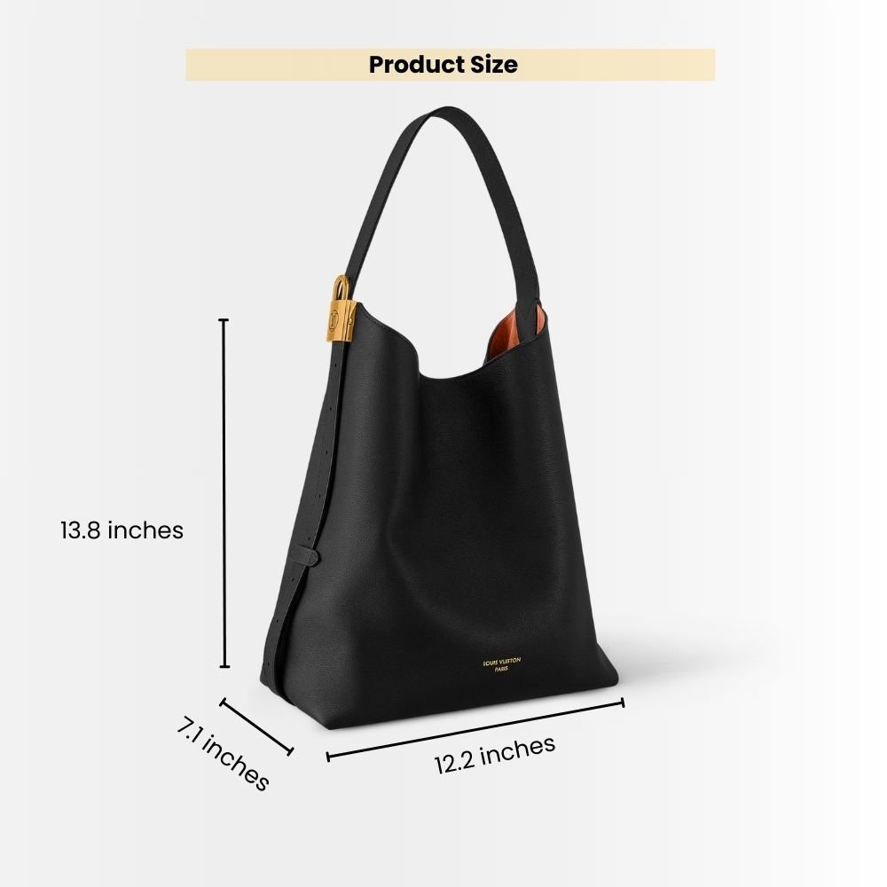 Louis Vuitton Low Key MM Hobo Bag Black 31Cm M24856