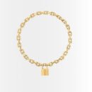 Louis Vuitton LV Edge Cadenas Necklace Gold MP2993