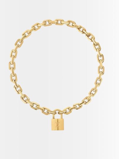 Louis Vuitton LV Edge Cadenas Necklace Gold MP2993