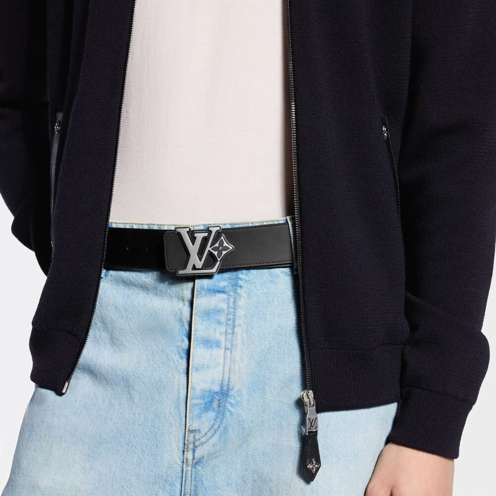 Louis Vuitton LV Flower Damoflage Reversible Belt Black 40mm M4604Q
