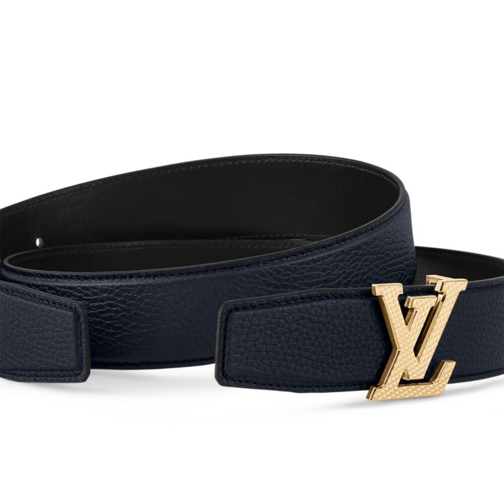 Louis Vuitton LV Heritage Reversible Belt Navy Blue and Black 35mm M8563U