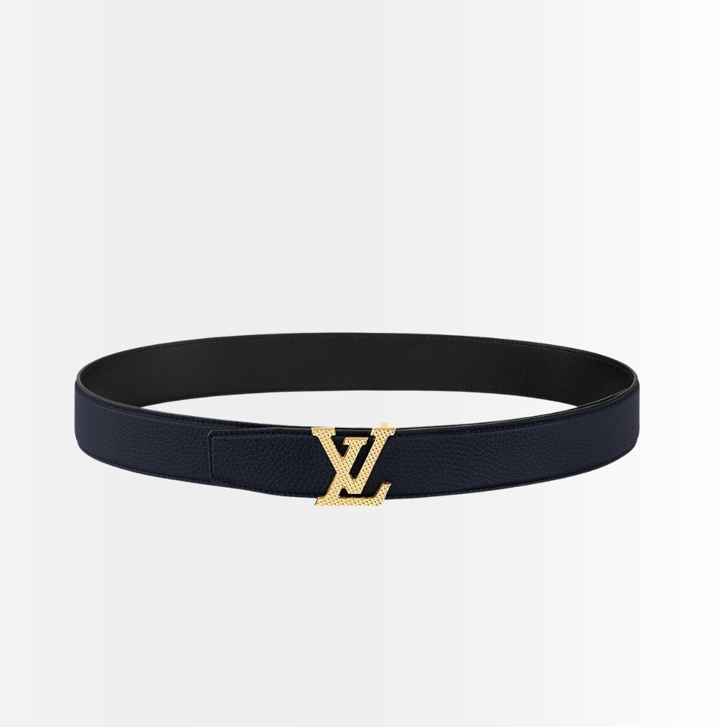 Louis Vuitton LV Heritage Reversible Belt Navy Blue and Black 35mm M8563U