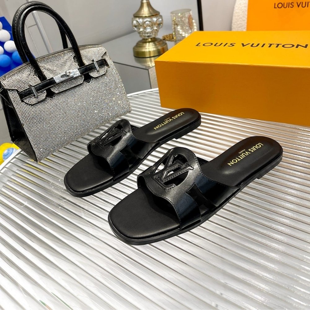 Louis Vuitton LV Isola Flat Mule Black 1ABP0E