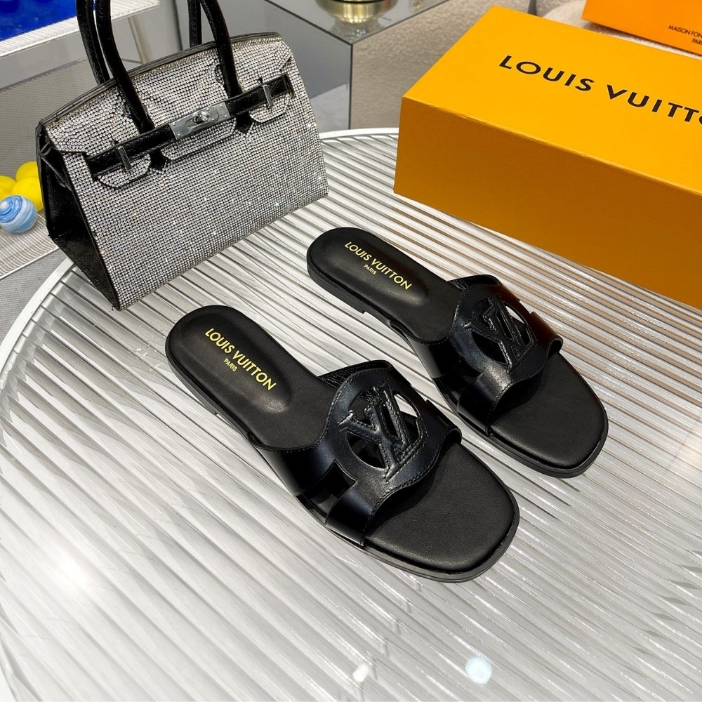 Louis Vuitton LV Isola Flat Mule Black 1ABP0E