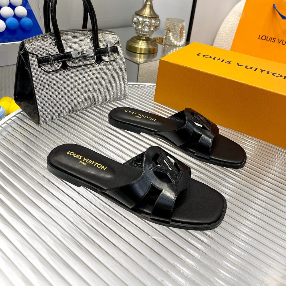 Louis Vuitton LV Isola Flat Mule Black 1ABP0E