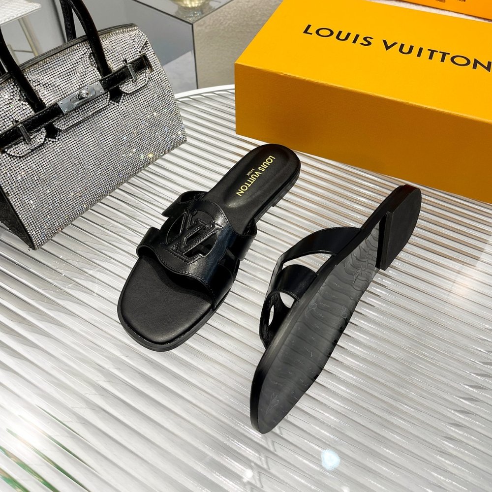Louis Vuitton LV Isola Flat Mule Black 1ABP0E