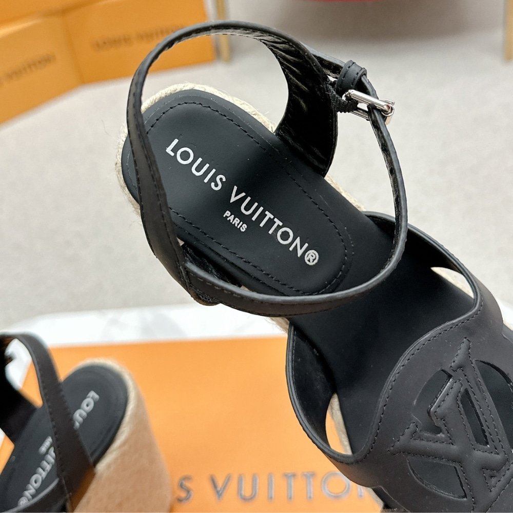 Louis Vuitton LV Isola Wedge Sandal Noir 1ACI7Z
