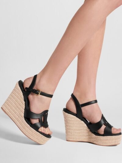 Louis Vuitton LV Isola Wedge Sandal Noir 1ACI7Z