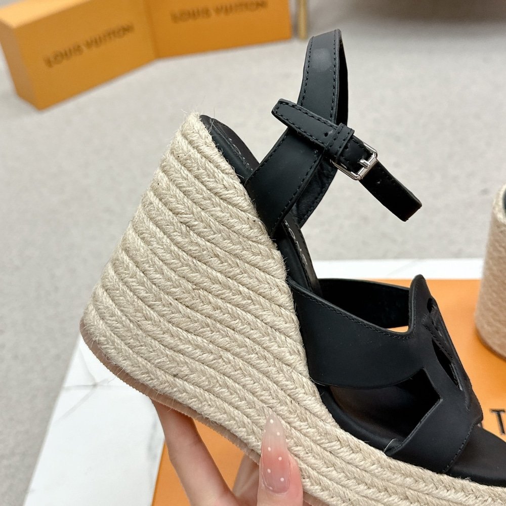 Louis Vuitton LV Isola Wedge Sandal Noir 1ACI7Z