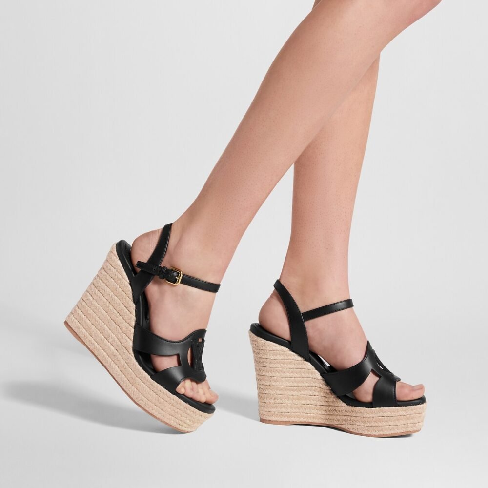 Louis Vuitton LV Isola Wedge Sandal Noir 1ACI7Z