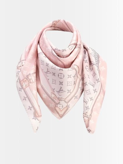 Louis Vuitton LV Monogram Confidential Square Scarf Light Pink 90cm