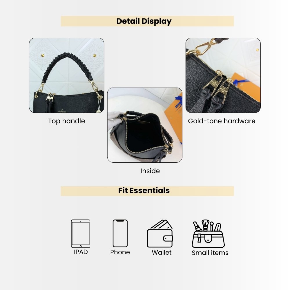 Louis Vuitton Maida Hobo Monogram Black 33Cm