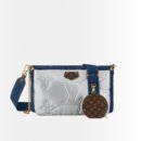 Louis Vuitton Maxi Multi Pochette Accessoires Navy And Silver 23Cm M21057