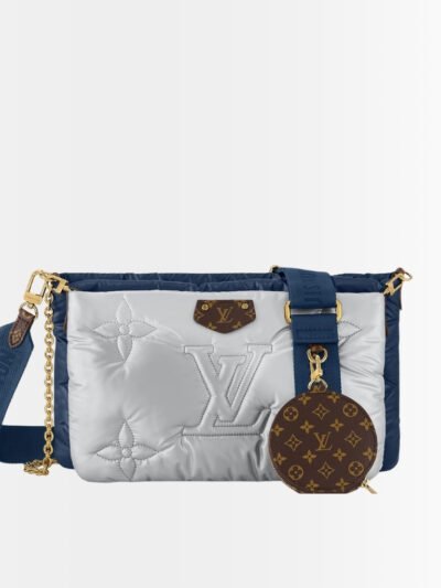 Louis Vuitton Maxi Multi Pochette Accessoires Navy And Silver 23Cm M21057