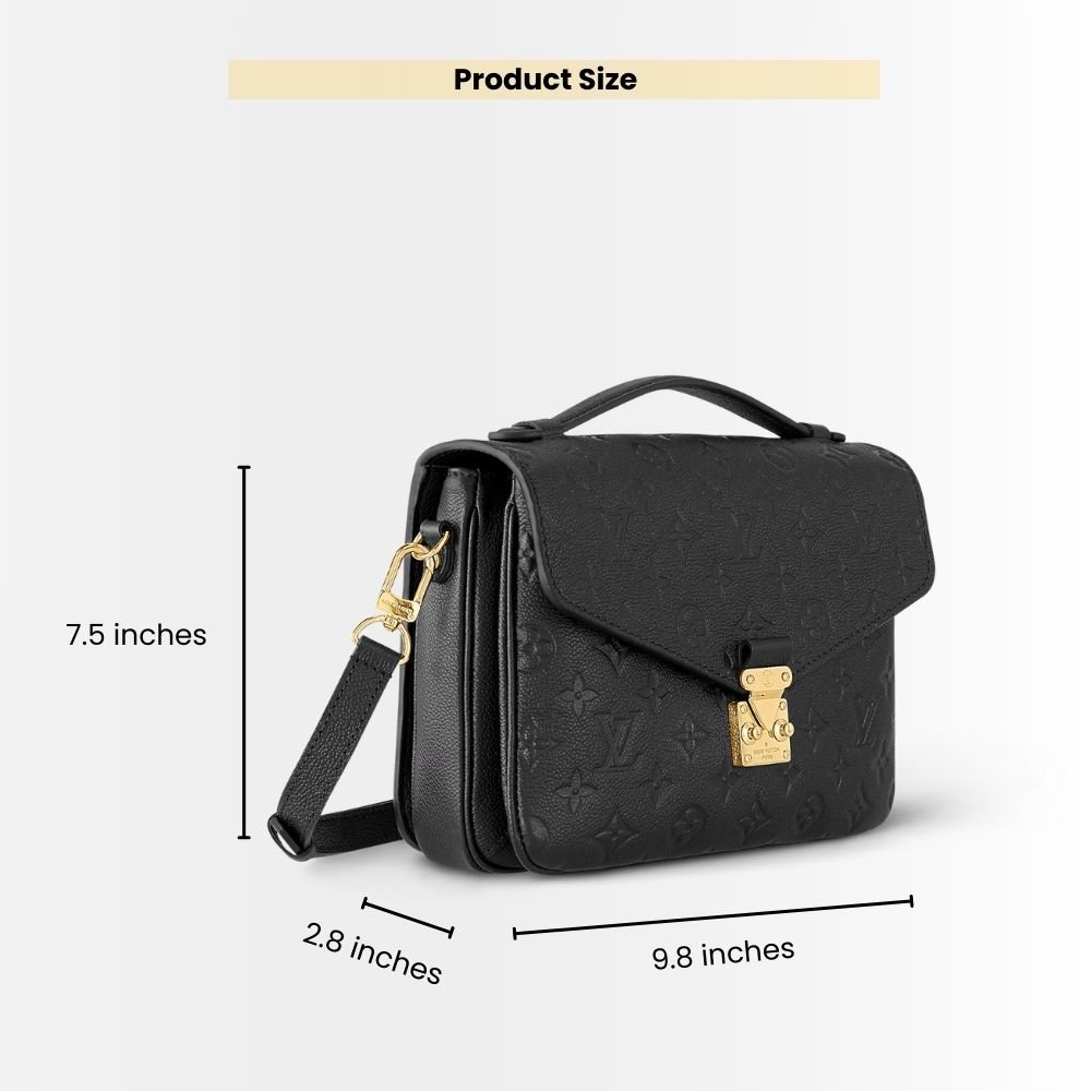 Louis Vuitton Monogram Canvas Pochette Métis Black 25Cm M41487