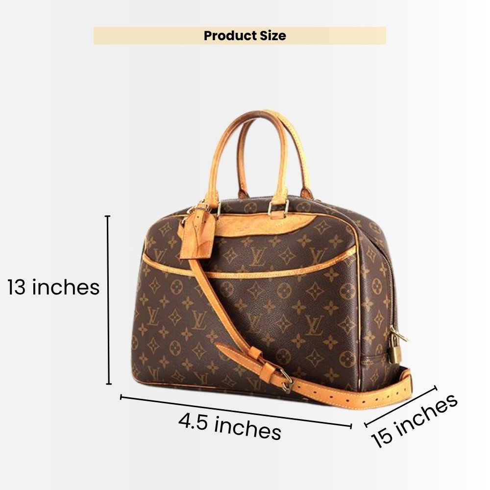 Louis Vuitton Monogram Deauville Boston Brown 28Cm M42228