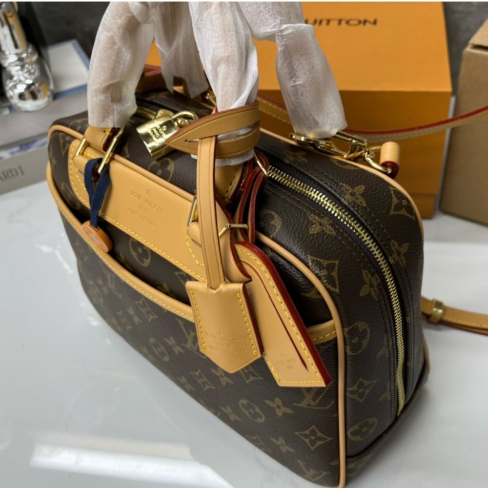 Louis Vuitton Monogram Deauville Boston Brown 28Cm M42228