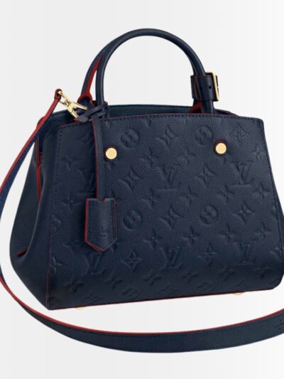 Louis Vuitton Montaigne MM Monogram Empreinte Navy Blue 33Cm M42746