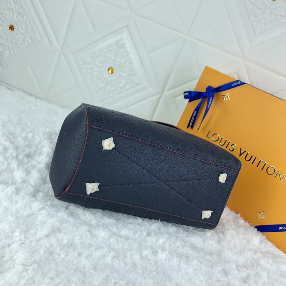 Louis Vuitton Montaigne MM Monogram Empreinte Navy Blue 33Cm M42746