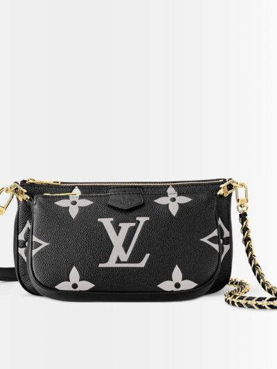 Louis Vuitton Multi Pochette Accessoires Da Bicolor Monogram Black 25cm M45777