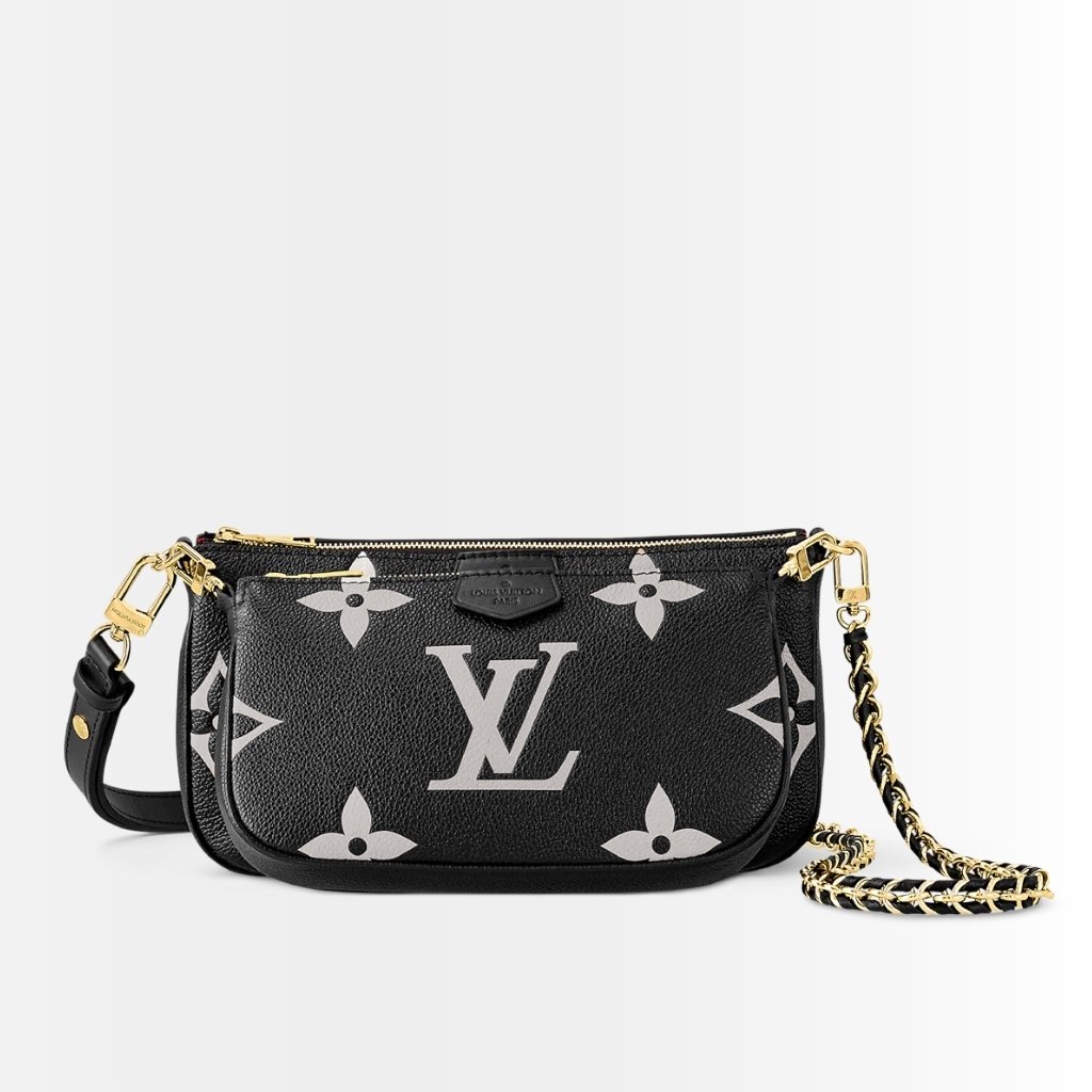 Louis Vuitton Multi Pochette Accessoires Da Bicolor Monogram Black 25cm M45777
