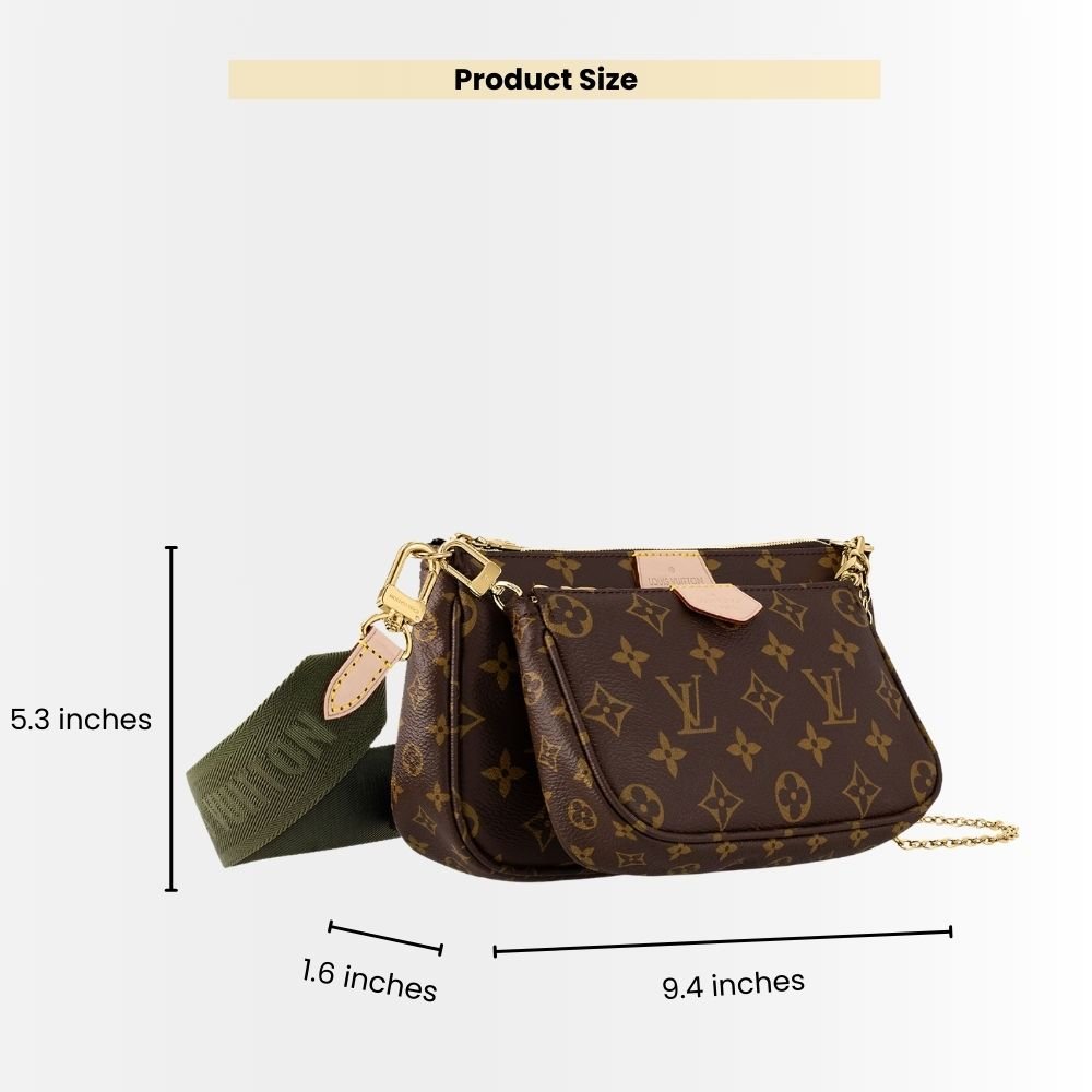 Louis Vuitton Multi Pochette Accessoires Khaki 24cm M44813