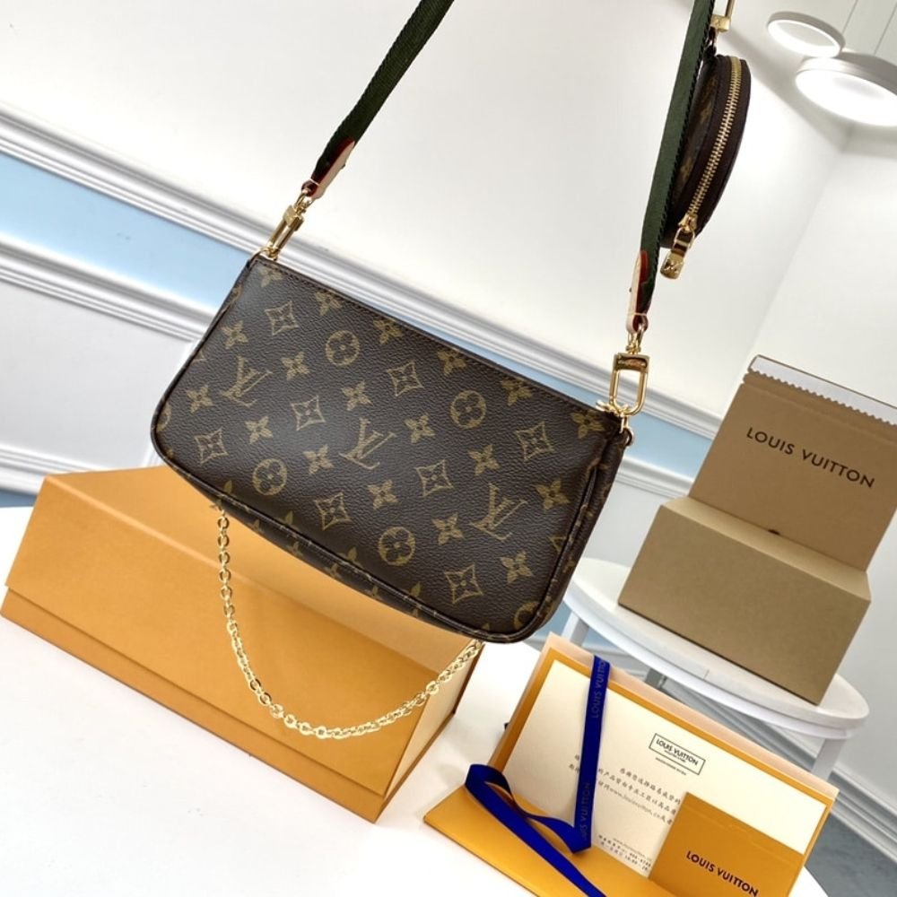 Louis Vuitton Multi Pochette Accessoires Khaki 24cm M44813