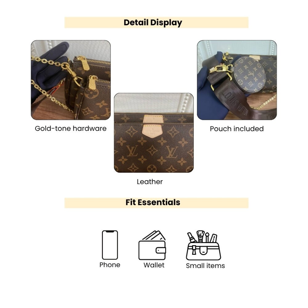 Louis Vuitton Multi Pochette Accessoires Monogram Brown 24Cm