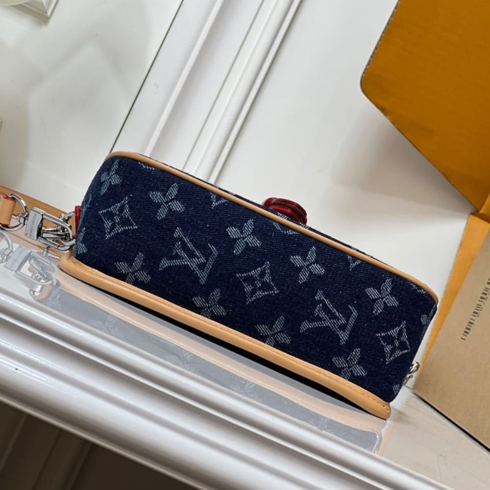 Louis Vuitton Nano Diane Handle Bag Denim Dark Blue 19Cm