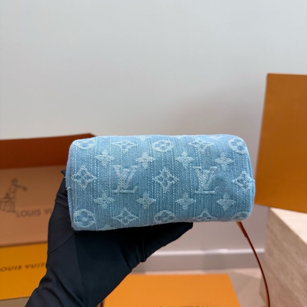 Louis Vuitton Nano Speedy Blue Denim 16Cm M11212