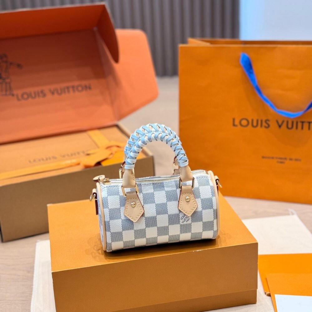 Louis Vuitton Nano Speedy Damier Azur Olympus Blue 16Cm N40918