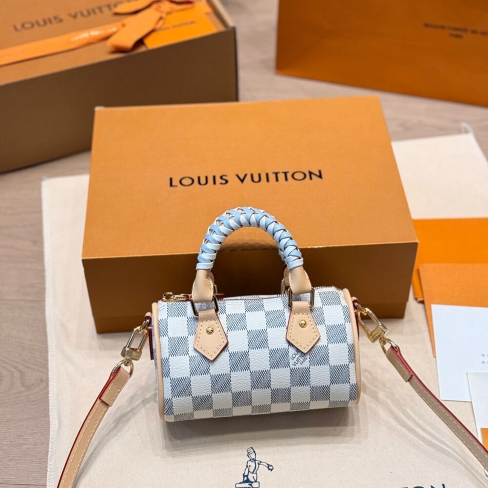 Louis Vuitton Nano Speedy Damier Azur Olympus Blue 16Cm N40918