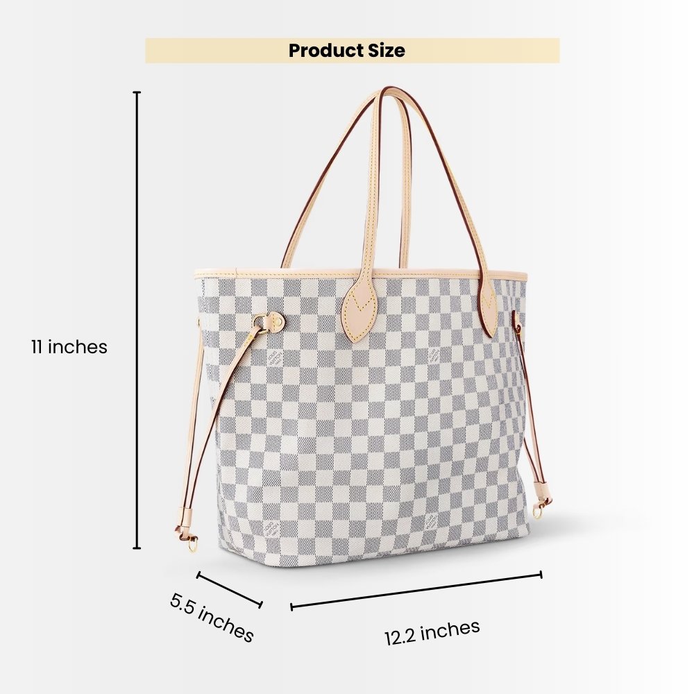 Louis Vuitton Neverfull MM Damier Azur Beige 31Cm