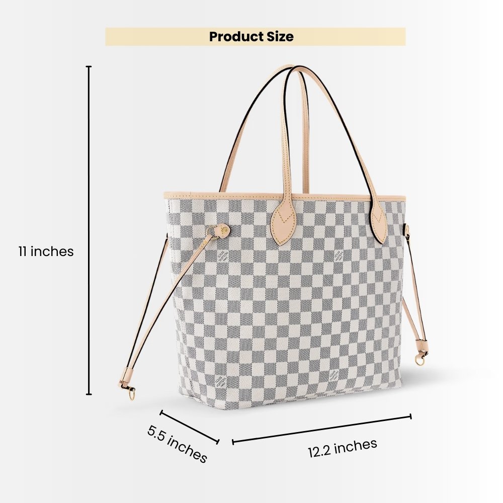 Louis Vuitton Neverfull MM Damier Azur Rose Ballerine 31Cm N40603