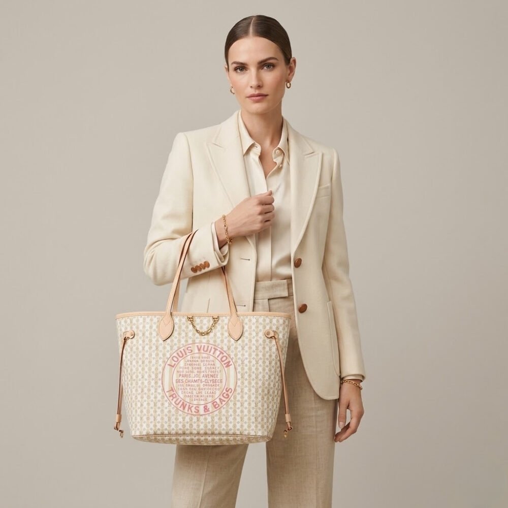 Louis Vuitton Neverfull MM LV Stamp Banana 32Cm M28457