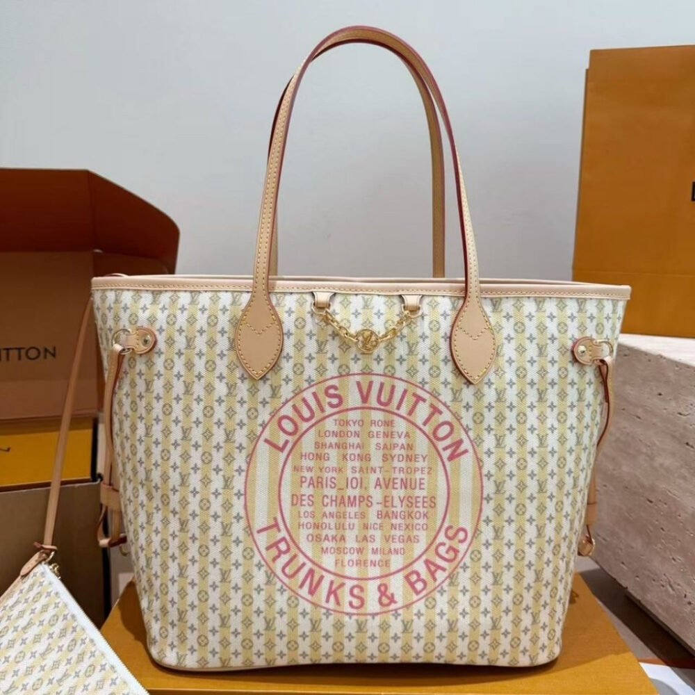 Louis Vuitton Neverfull MM LV Stamp Banana 32Cm M28457