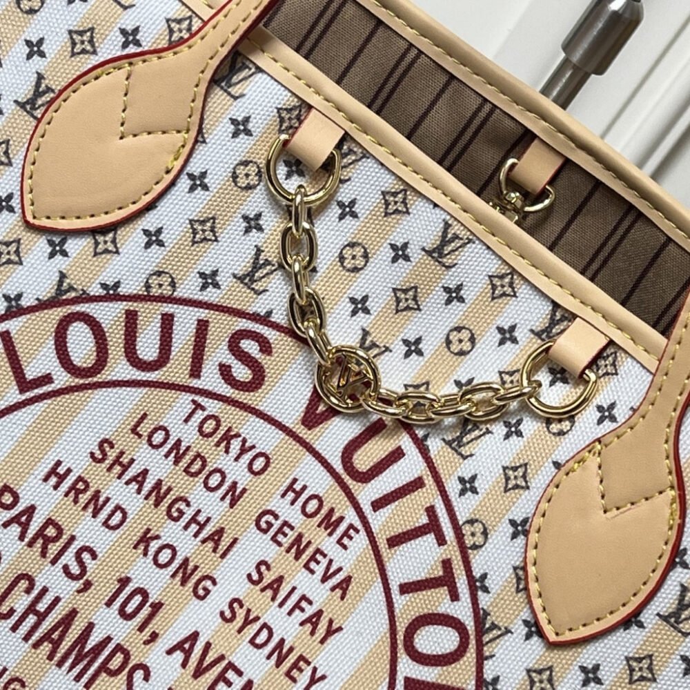 Louis Vuitton Neverfull MM LV Stamp Rose 31Cm M29483