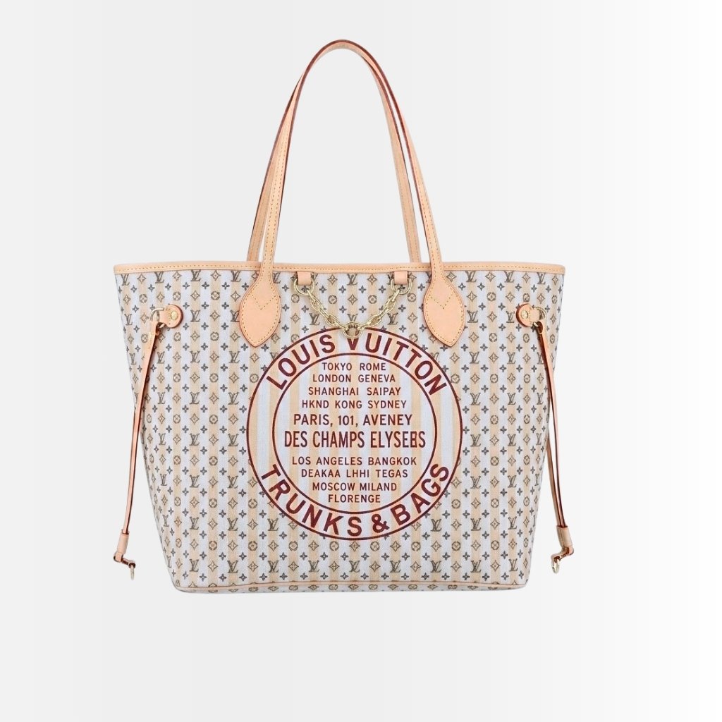 Louis Vuitton Neverfull MM LV Stamp Rose 31Cm M29483