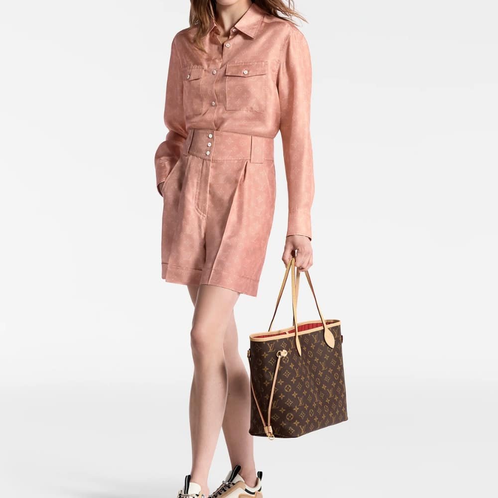 Louis Vuitton Neverfull MM Monogram Cerise Red 31Cm M46987
