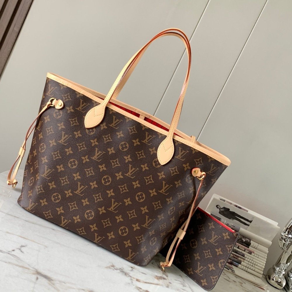 Louis Vuitton Neverfull MM Monogram Cerise Red 31Cm M46987