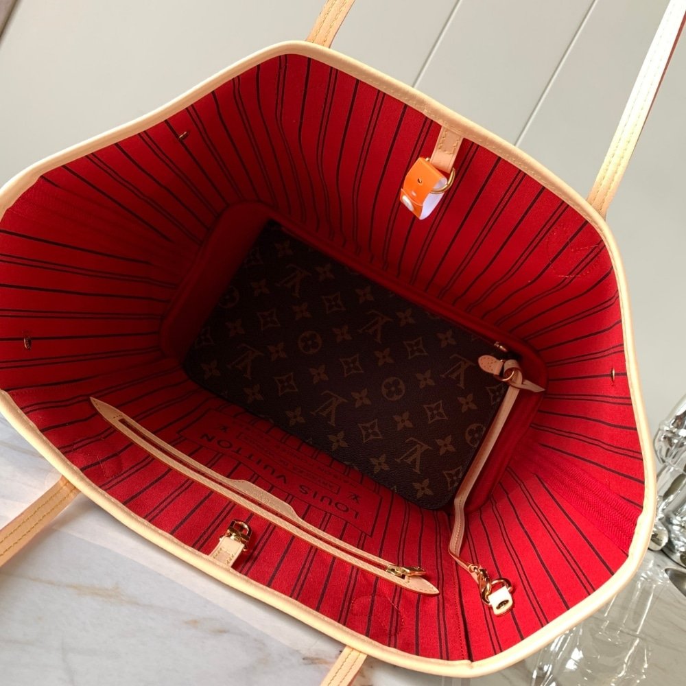 Louis Vuitton Neverfull MM Monogram Cerise Red 31Cm M46987