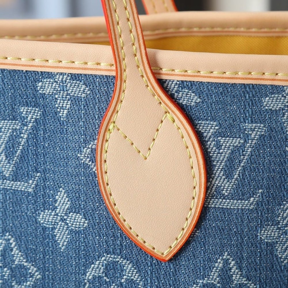 Louis Vuitton Neverfull MM Monogram Denim Blue 31Cm M13192