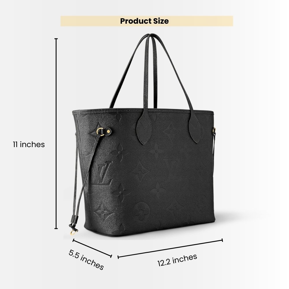 Louis Vuitton Neverfull MM Monogram Empreinte Black 31Cm M45685