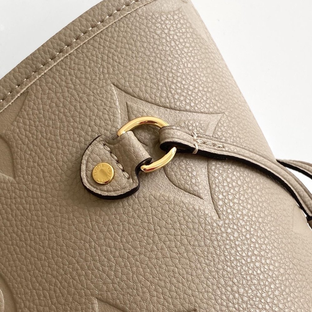 Louis Vuitton Neverfull MM Monogram Empreinte Tourterelle Grey 31Cm M45686