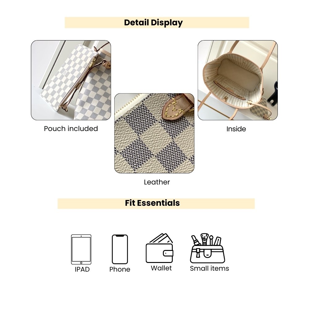 Louis Vuitton Neverfull PM Damier Azur Beige 29Cm N40605