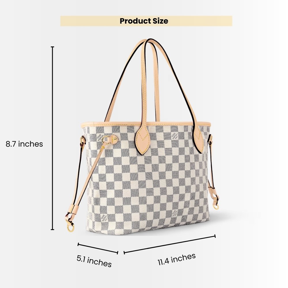 Louis Vuitton Neverfull PM Damier Azur Rose Ballerine 29Cm