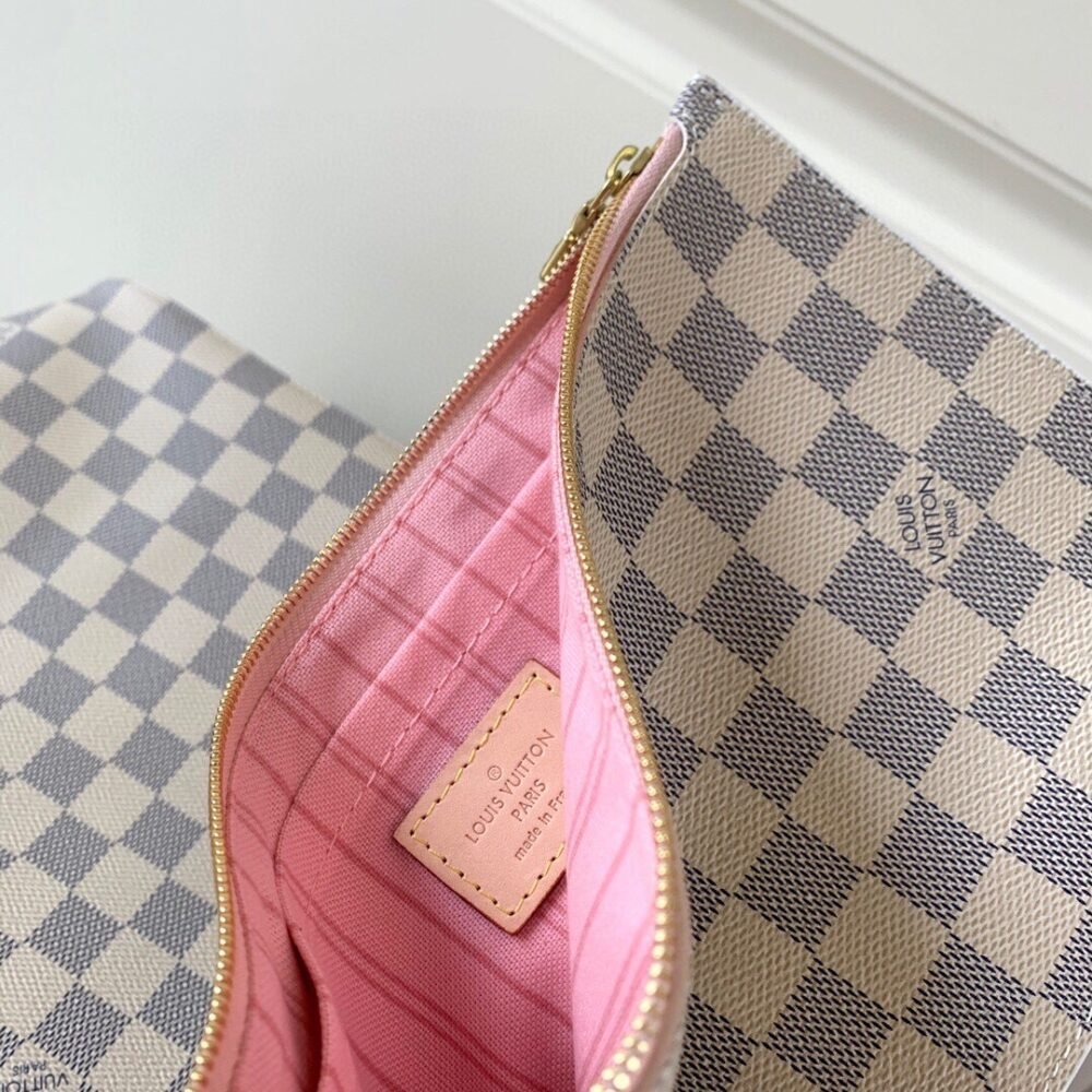 Louis Vuitton Neverfull PM Damier Azur Rose Ballerine 29Cm