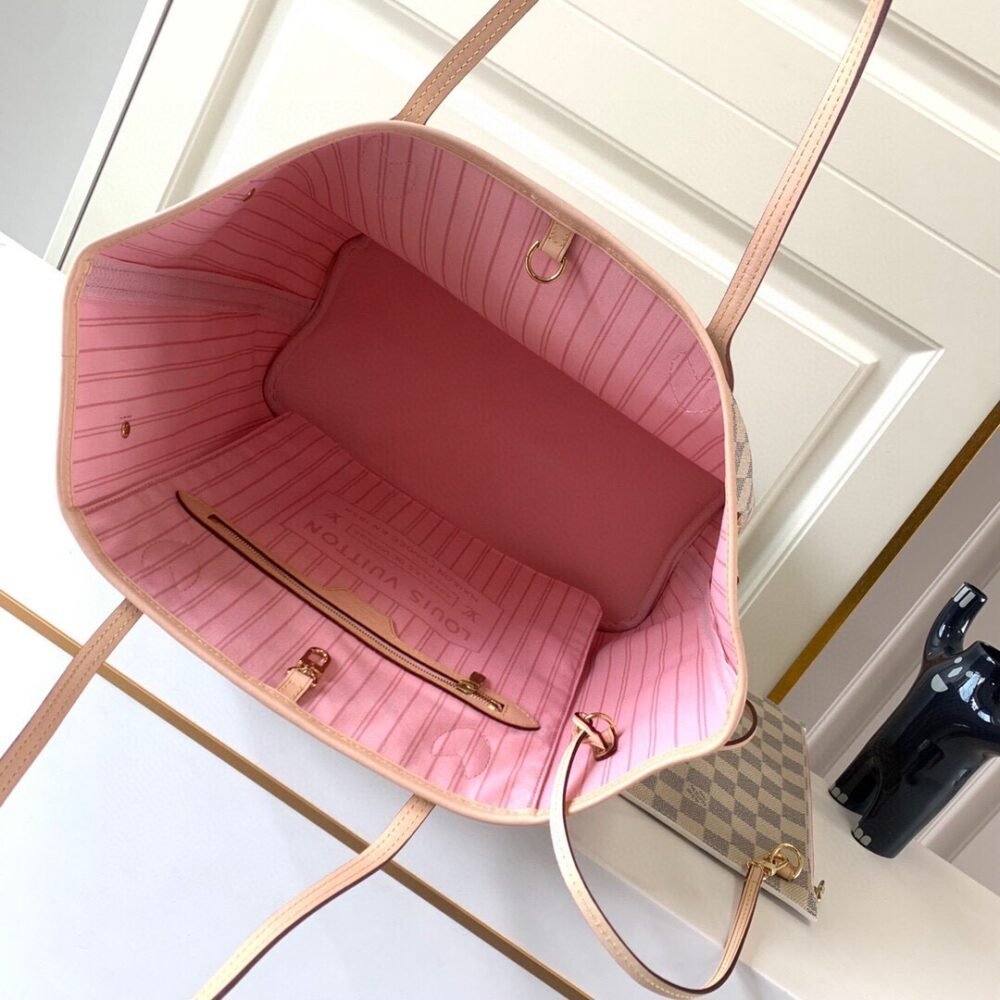 Louis Vuitton Neverfull PM Damier Azur Rose Ballerine 29Cm