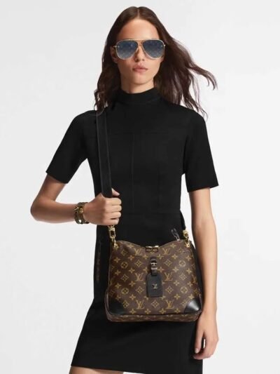 Louis Vuitton Odéon PM Monogram Canvas Black 28Cm M45353